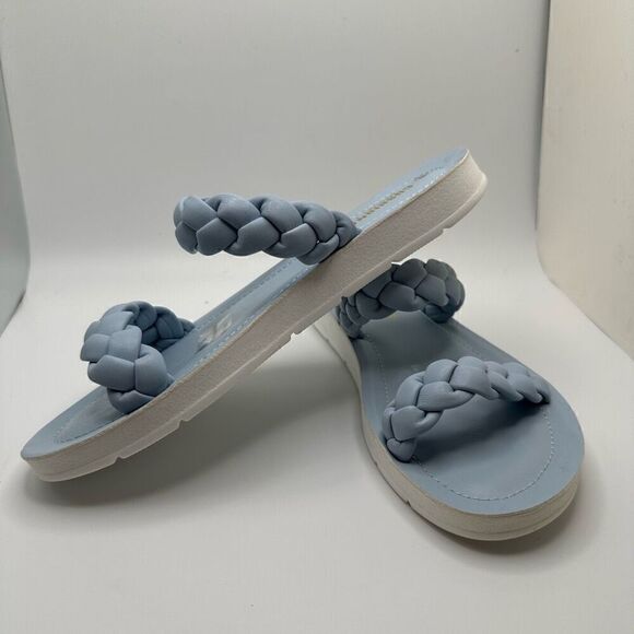 CUSHIONAIRE Women's braided slide sandal +Memory Foam 6.5 BLUE - Picture 7 of 7